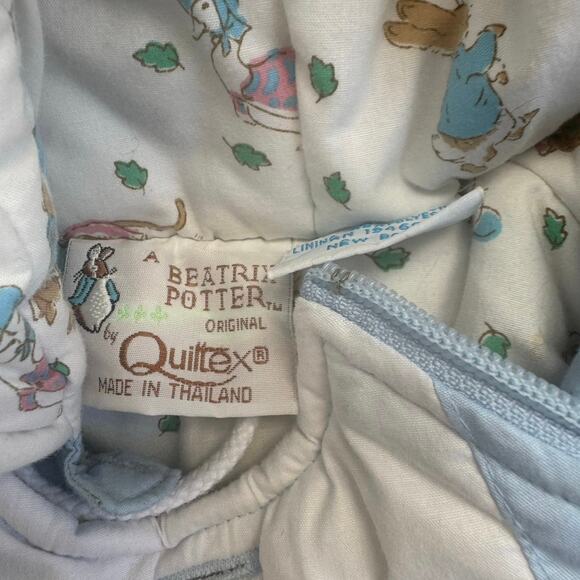 Vtg 1990s Beatrix Potter Quiltex Peter Rabbit Bunting Size  NB - Picture 5 of 9